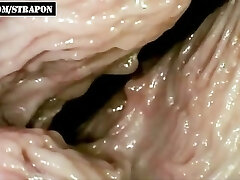 How does fuck-a-thon look from inside! Vagina close up.