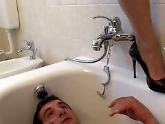 Italian unexperienced with sister who abuses and dominates brother