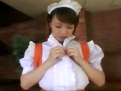 Busty waitress waiting to comply