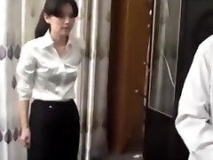 Chinese police woman strapped up