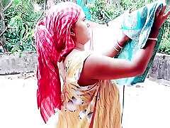 Stepmom and stepson share a bed in a hotel bedroom