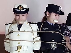 Chinese Gals Police And Navy