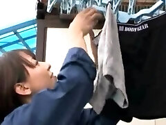 Asian and black-haired lick pussies and fuck outdoors