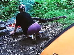 Teen intercourse in the forest, in a tent. REAL VIDEO