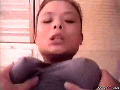 Hot Asian stunner gets nippletwisted