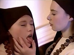 Two teen nuns penetrate a priest