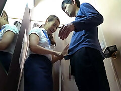 What Happens if You Ask Mature Dolls in the Fitting Room to Hem Up Your Trousers After you Take Your Penis Out -3