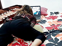 INDIAN College GIRL HAS AN Orgasm WHILE WATCHING HER OWN DESI PORN MOVIE ON LAPTOP