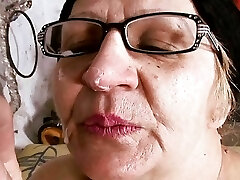 old peasant woman tears up her servant