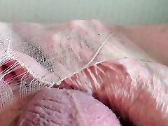 Hooded granny is horny in pantyhose