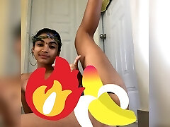 I have fun with my banana tree in my room