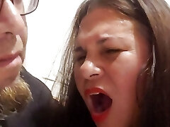 Cuckold Husband Supports bbw Hotwife While She Gets anal Pulverized