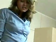 Step-mother and daughter take turns on Washing Machine 