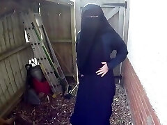 Burqa in the rain