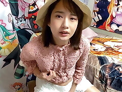 A man's daughter in neat clothes has masturbated