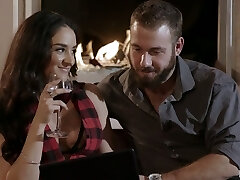 Puerto Rican nympho Sheena Ryder gets pummeled rear end by her bearded stud