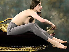 Super hot naked gymnastics with Klara Lookova