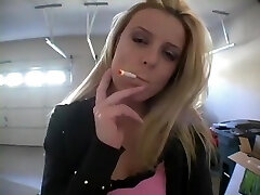 Hottest homemade Blonde, Smoking sex clip