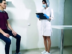 18 years old nurse takes purity of nerdy incel boy at his home