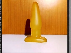 Ligia Cyberslut, Latex Version, Profit With Her Yellow Jelly Ass Fucking Butt-plug
