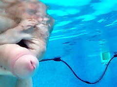 Parent cum in the pool