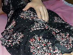 Stepcousin flirts and has romantic poke with desi