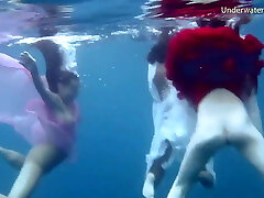 Tenerife underwater swimming with steamy girls