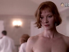 Smiling and luxurious Gretchen Mol has juicy big bra-stuffers and hard nipples