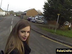 Busty uk bitch analfucked by uniformed cop