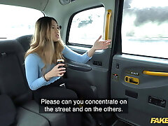Fake Taxi – Cheeky Asian passenger gets out and takes a urinate