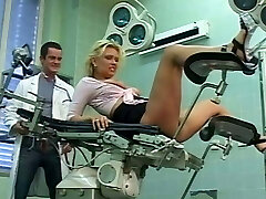Beautiful blonde fucked by the family doctor's massive cock