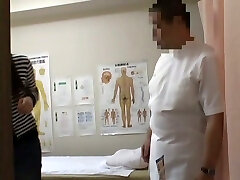 Pretty lady moaning while visiting japanese massage voyeur