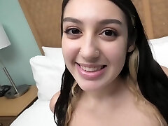 Watch this HOT plowing Latina teen suck