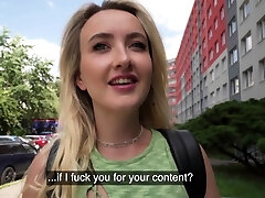 Public Agent Steaming young blonde wants strangers big cock