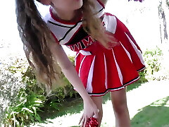 Teen Cheerleader Elena Koshka Gets Cross Witnessed From Too Much Rod