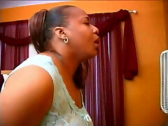 Ebony chick with big ass in celestial outfit ravaged