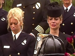Cock hungry blonde pornographic star Jenna Jameson gets cum on melons ending