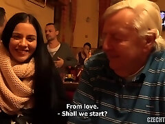 Young Czech bi-atch fucks old grandpa!