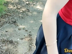 Cute Schoolgirl With Glasses Gives Suck Off And Sex On The Elder Road To Get Of Spunk On Fa