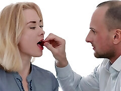 Smooth fucking on the kitchen table with rectal luving Via Lasciva