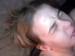 Thin Ghetto Slut Gives Rimjob For A Sticky Facial