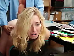 Prevention Officer Hand Handcuffs &_ Fucks Blonde Shoplifter