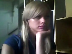Stunning fledgling blonde T-girl pulled down her panties