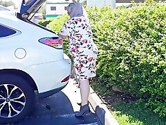 I can't believe I suck the guy in the parking pile pipe and gulp his cum - BBW SSBBW, cock Cumshot, Cumshot In Hatch, hijab