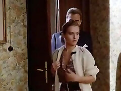 Lovely blonde female makes out with her handsome roommate