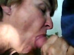 An incredible swallowing of dude's manhood from awesome granny
