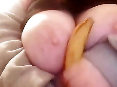 Banana between the orbs