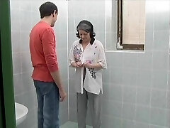 Mature fat grannie gets her muff slamed in the shower