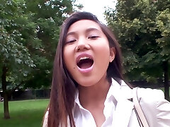 Mai Thai is a petite lady in need of a couple of two penises