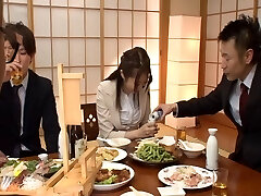 Very caring Japanese secretary fucking all her co-workers